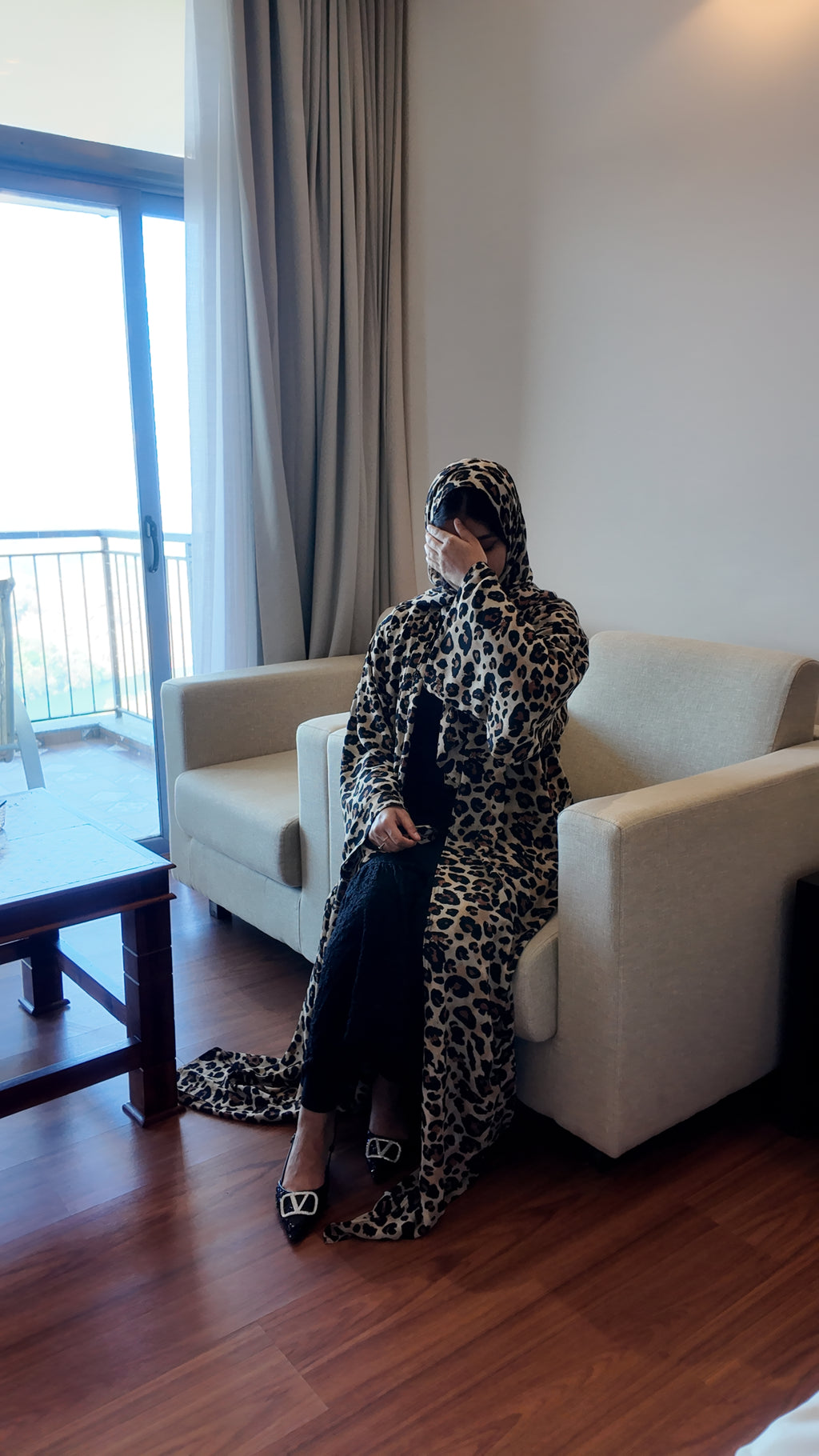ZARA  Leopard Print Abaya by EZZAH