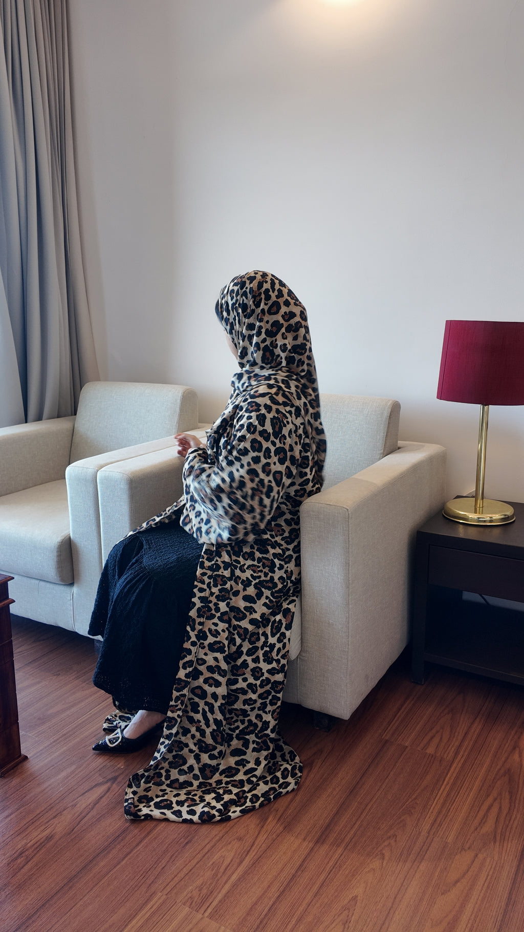 ZARA  Leopard Print Abaya by EZZAH